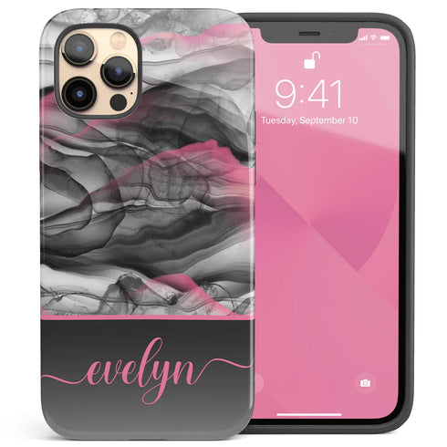 Alcohol Ink Patterns Custom Name iPhone Case